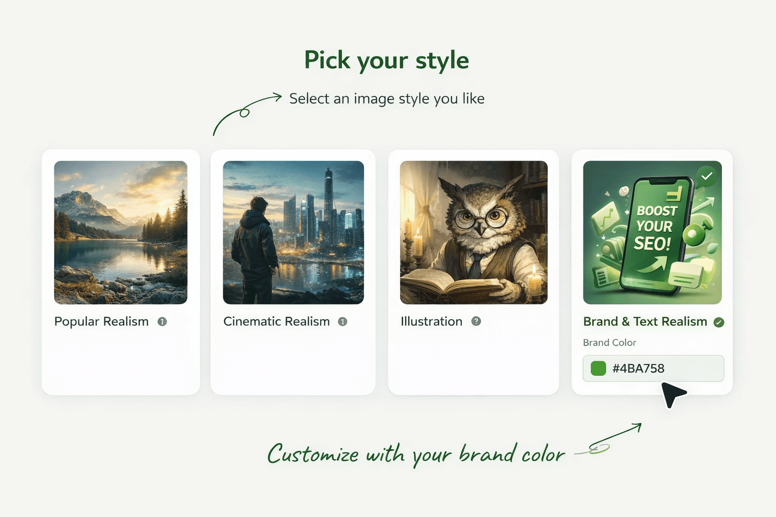 On-brand images, automatically included